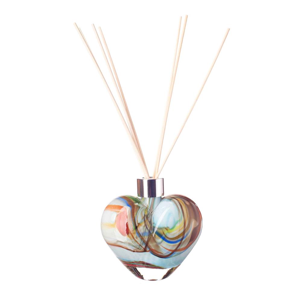 Amelia Art Glass Oceanic Rainbow Heart Reed Diffuser £17.09